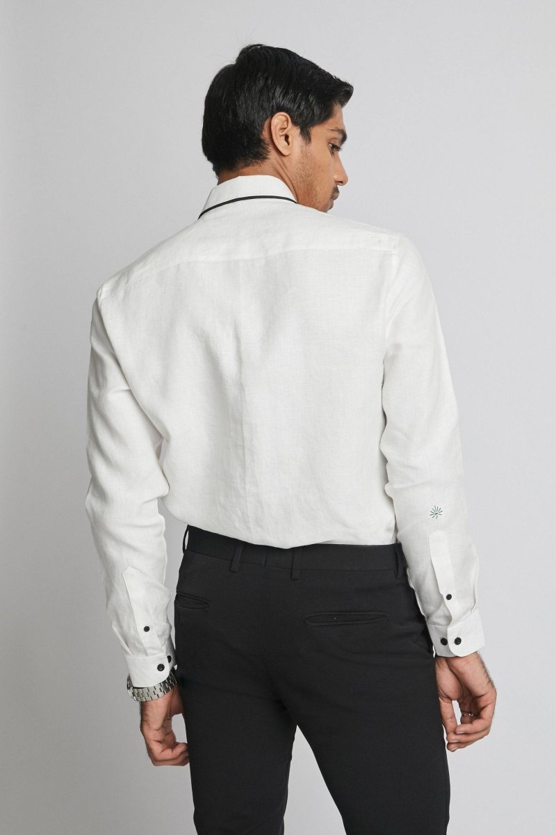 Buy Aglow High Collar Shirt White | Shop Verified Sustainable Mens Shirt on Brown Living™