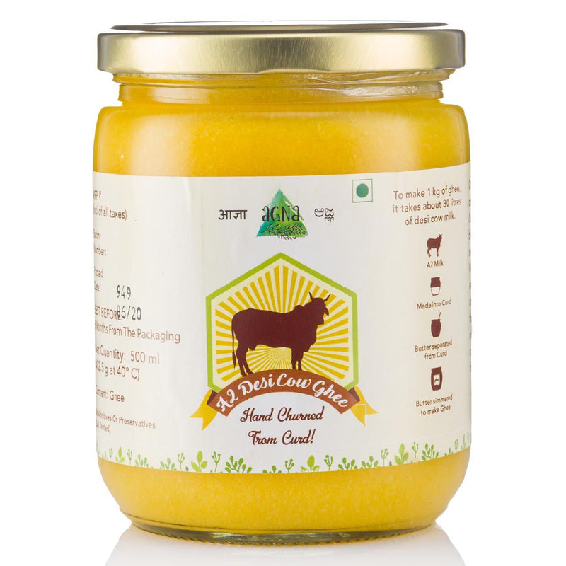 Agna A2 Desi Gir Cowghee- 500G | Verified Sustainable Ghee on Brown Living™