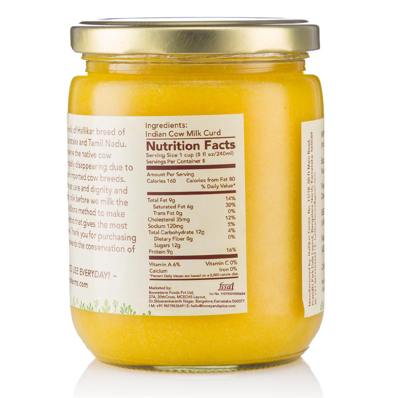 Agna A2 Desi Gir Cowghee- 500G | Verified Sustainable Ghee on Brown Living™