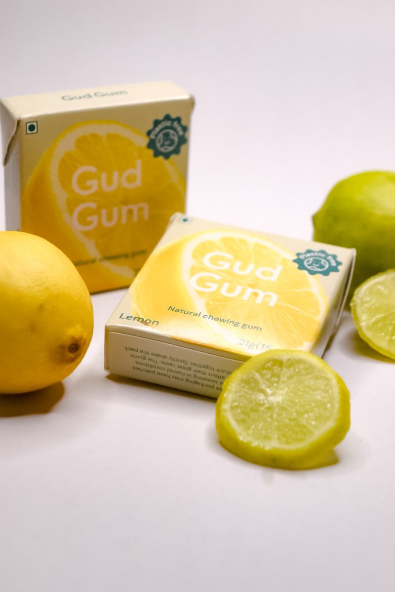 Buy All Natural Chewing Gums - Lemon | 21g x 3 | Pack of 3  (Each pack contains 15 chewing gums) | Shop Verified Sustainable Confectionaries on Brown Living™