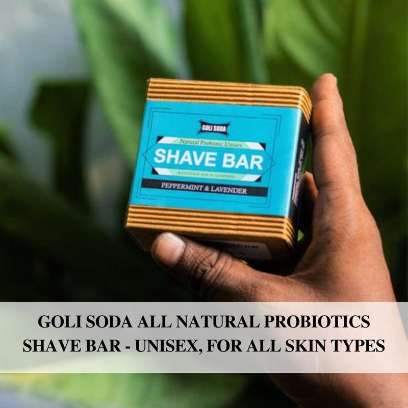 Buy All Natural Probiotics Shave Bar - Peppermint & Lavender | Shop Verified Sustainable Shaving Soap on Brown Living™