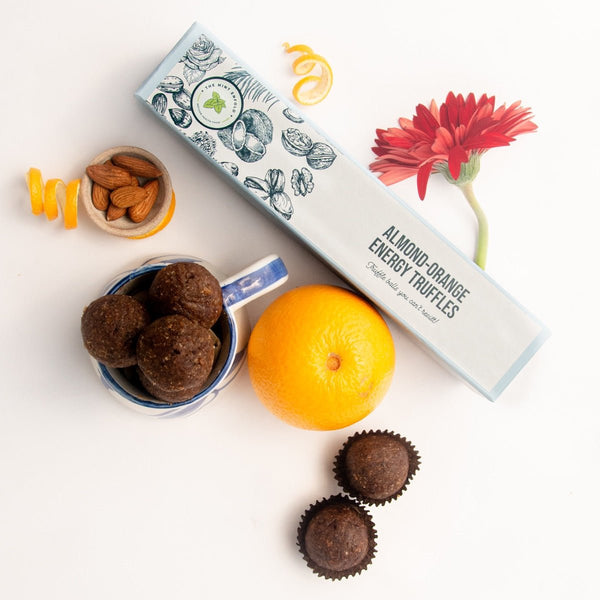 Buy Almond-Orange Energy Truffles - Box of 6 | Shop Verified Sustainable Chocolates on Brown Living™