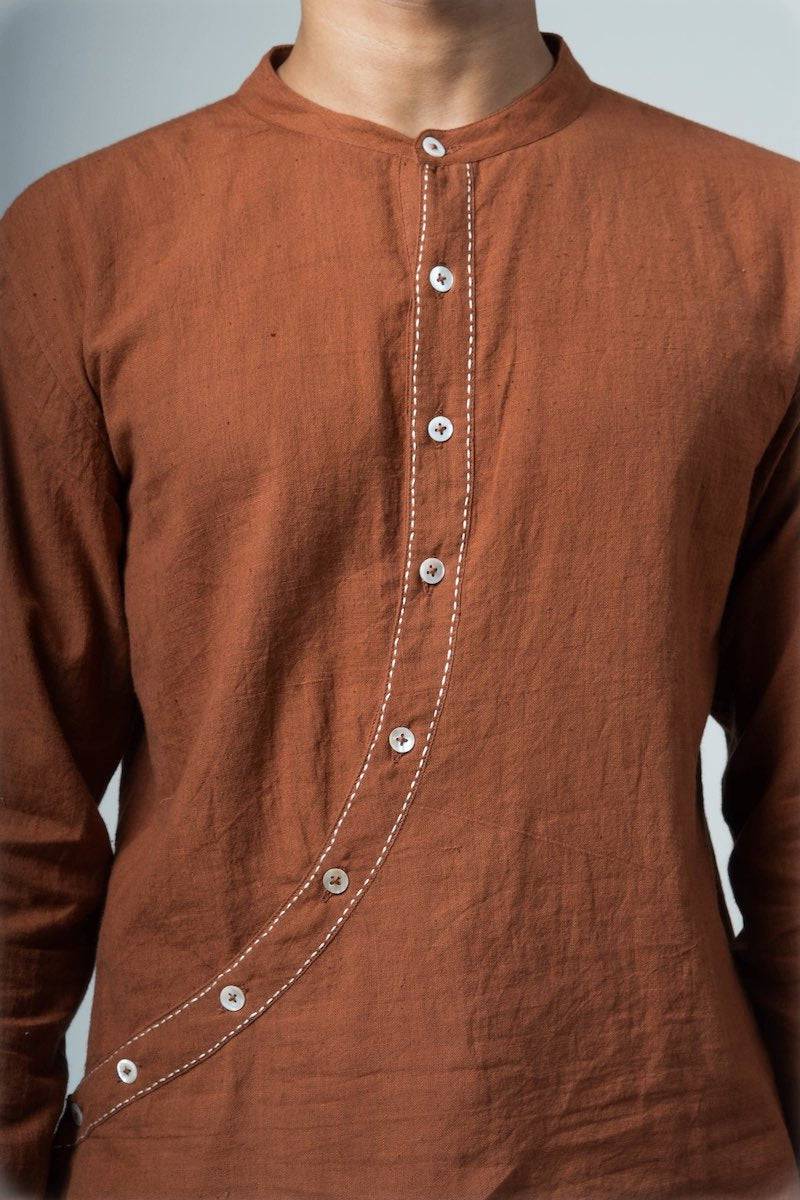 Buy Angrakha Shirt | Shop Verified Sustainable Mens Shirt on Brown Living™