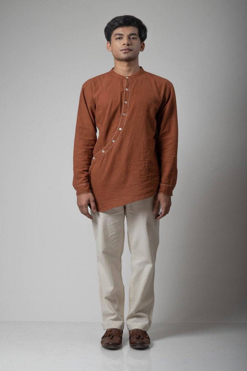 Buy Angrakha Shirt | Shop Verified Sustainable Mens Shirt on Brown Living™