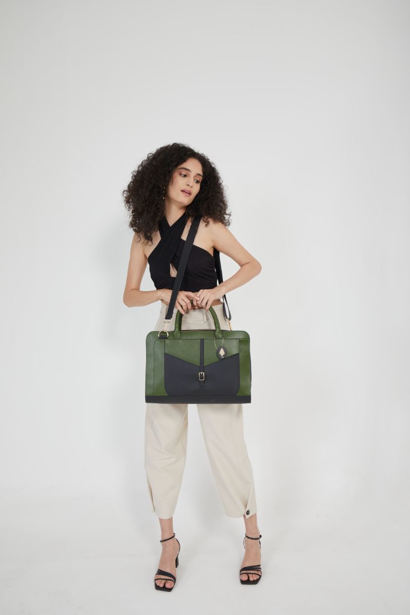 Buy Atlas (Green and Black) | Shop Verified Sustainable Womens Handbag on Brown Living™