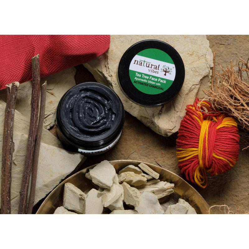 Buy Ayurvedic Tea Tree and Activated Charcoal Face Pack 50g | Shop Verified Sustainable Face Pack on Brown Living™