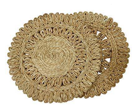 Buy Azal Braided Jute Place mats - Set Of 4 | Shop Verified Sustainable Table Decor on Brown Living™