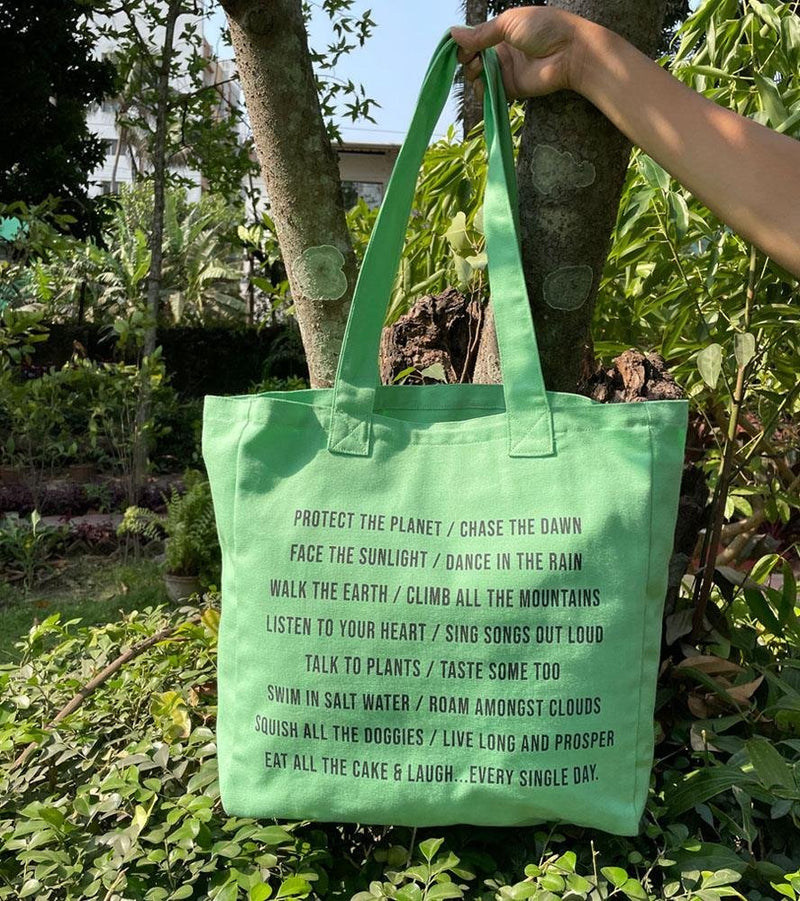 Buy Bag for Life - Mint Green Canvas Tote | Shop Verified Sustainable Tote Bag on Brown Living™