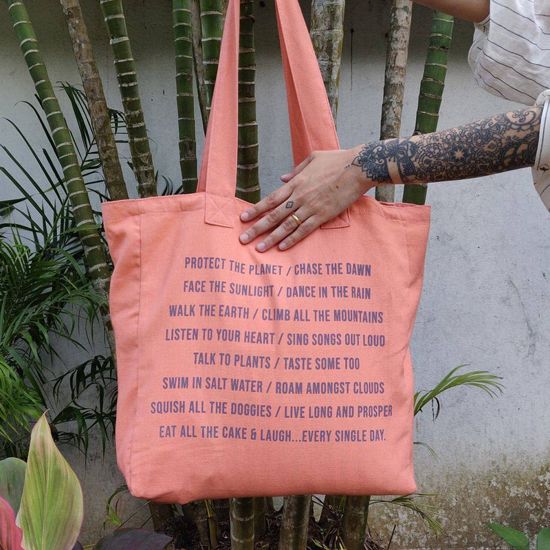 Buy Bag for Life - Salmon Canvas Tote | Shop Verified Sustainable Tote Bag on Brown Living™