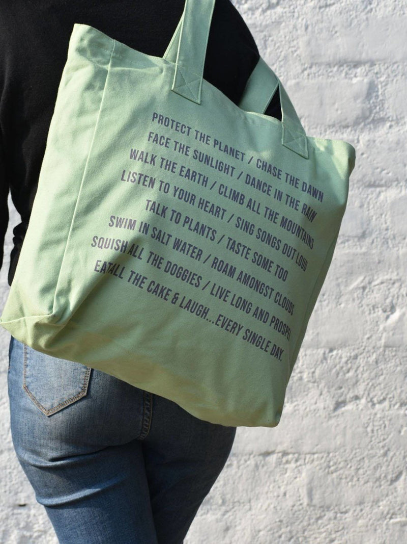 Buy Bag for Life - Sea Foam Green Canvas Tote | Shop Verified Sustainable Tote Bag on Brown Living™