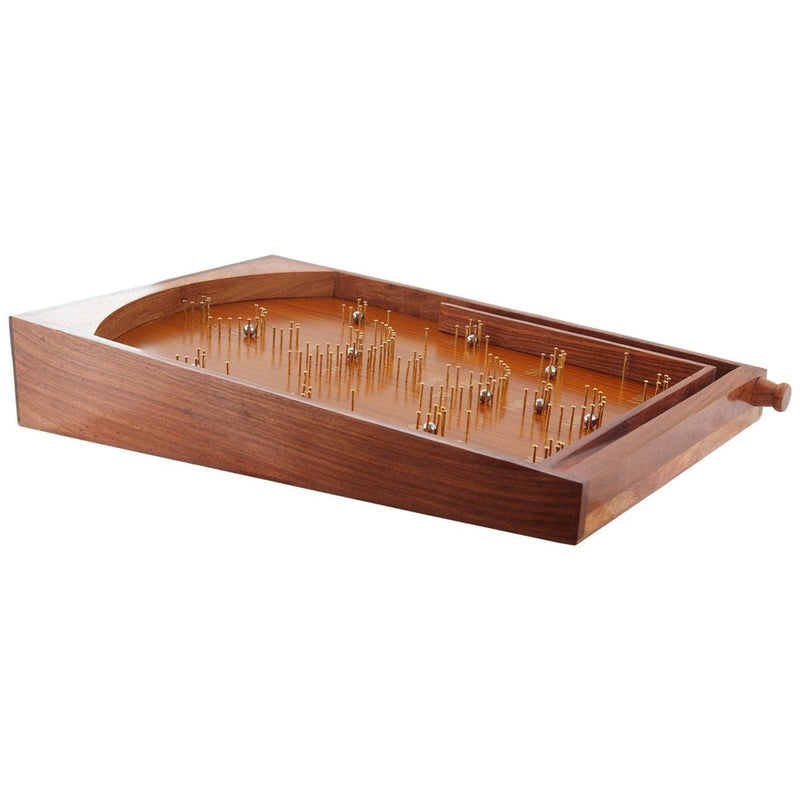 Buy Wooden Handcrafted Traditional Bagatelle Pinball Game (14" X 8" X 3") | Shop Verified Sustainable Learning & Educational Toys on Brown Living™