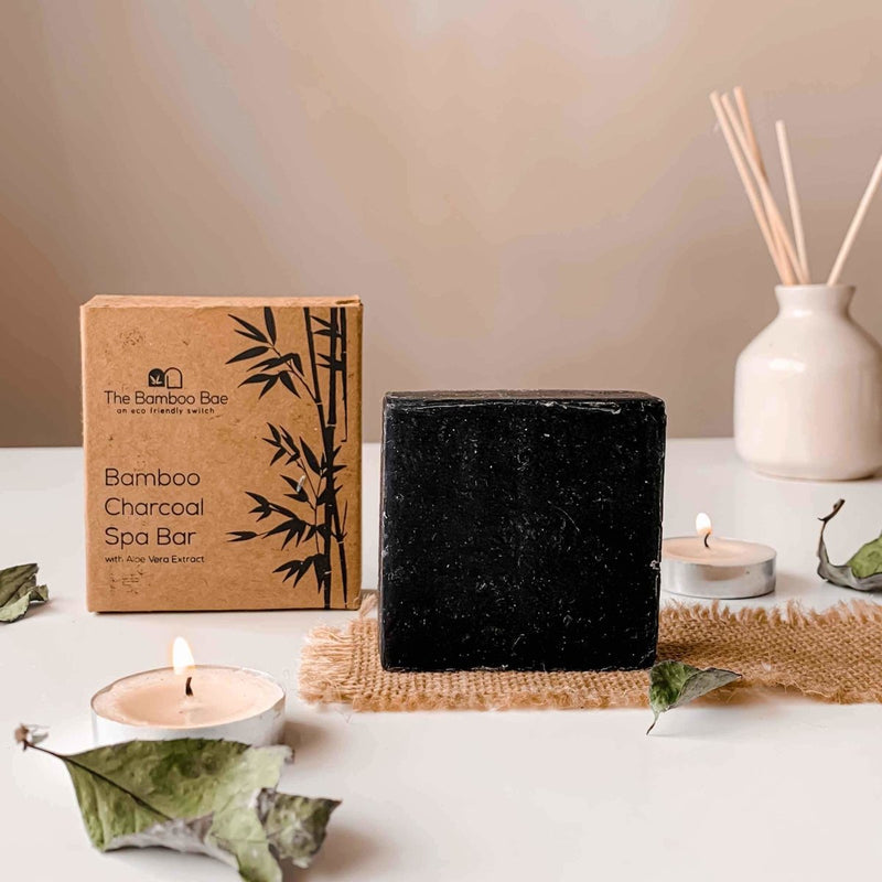 Buy Bamboo Charcoal Soap | Handmade Spa Bar | With Aloe Vera Extract | Shop Verified Sustainable Body Soap on Brown Living™