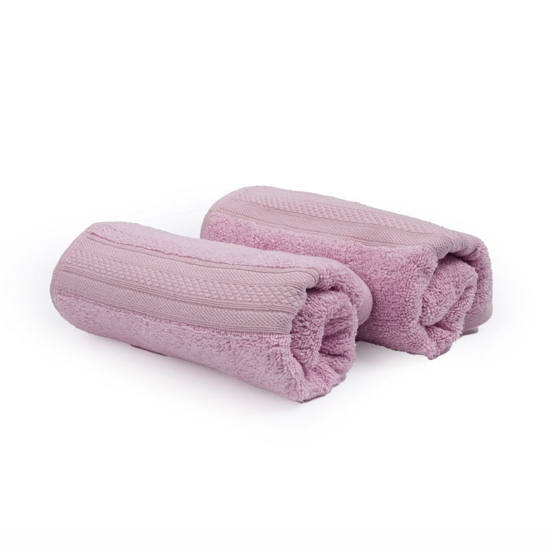 Buy Bamboo Cotton Bath Towels And Hand Towels Set of 2 Light Pink | Shop Verified Sustainable Bath Linens on Brown Living™