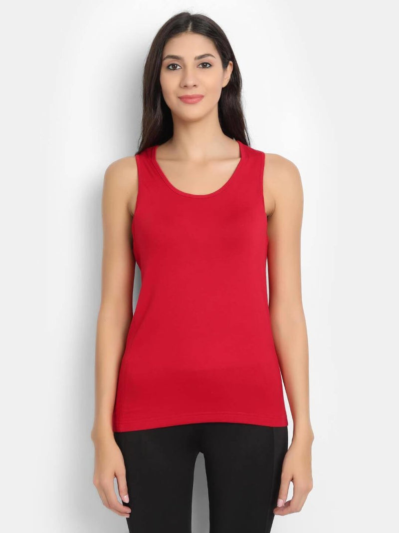 Buy Bamboo Fabric Red Runner Vest | Shop Verified Sustainable Womens Top on Brown Living™