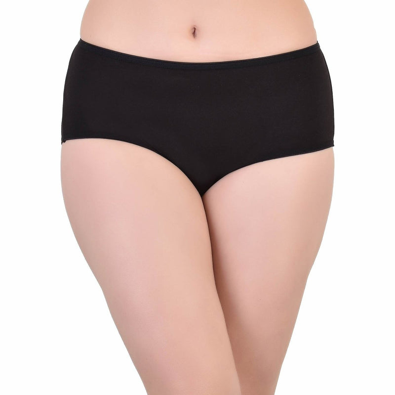 Buy Bamboo Fabric Women's Mid Rise Panty - Peach and Black Set of 2 | Shop Verified Sustainable Womens Underwear on Brown Living™