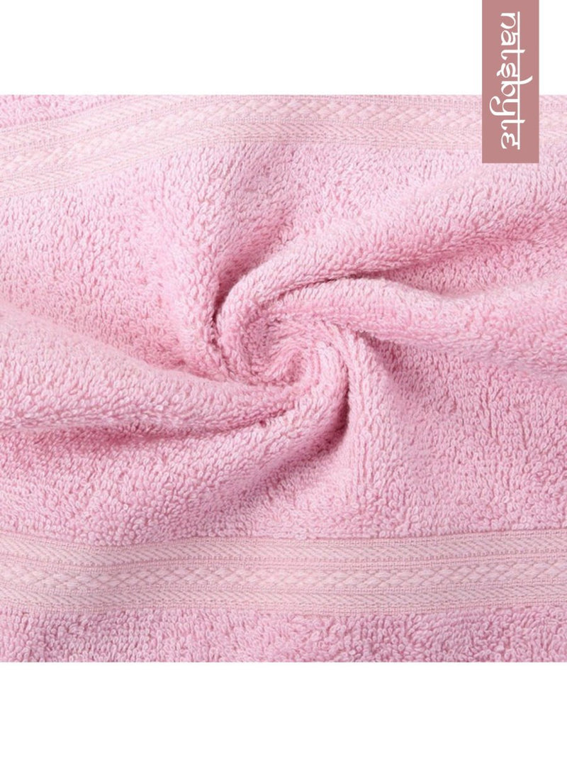 Bamboo Fiber Face Towel - Pink (Pack of 3) | Verified Sustainable Bath Linens on Brown Living™