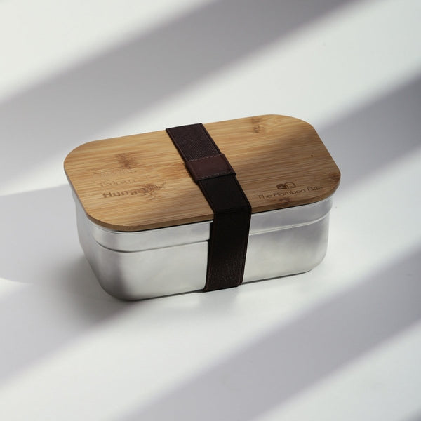 Buy Bamboo Lid Stainless Steel Lunch Box | Bento Box | Tiffin | Shop Verified Sustainable Containers on Brown Living™