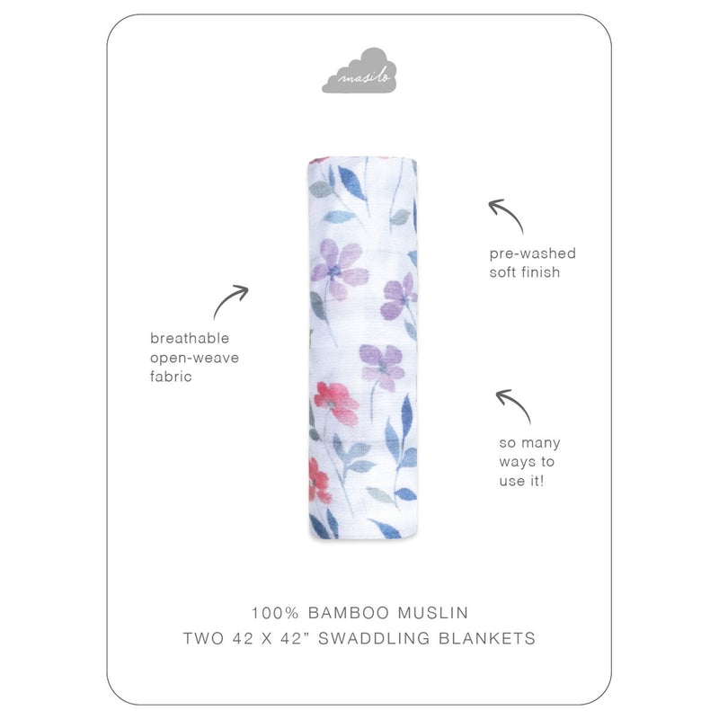 Buy Bamboo Muslin Swaddle - Wildflower | Shop Verified Sustainable Baby Swaddle on Brown Living™