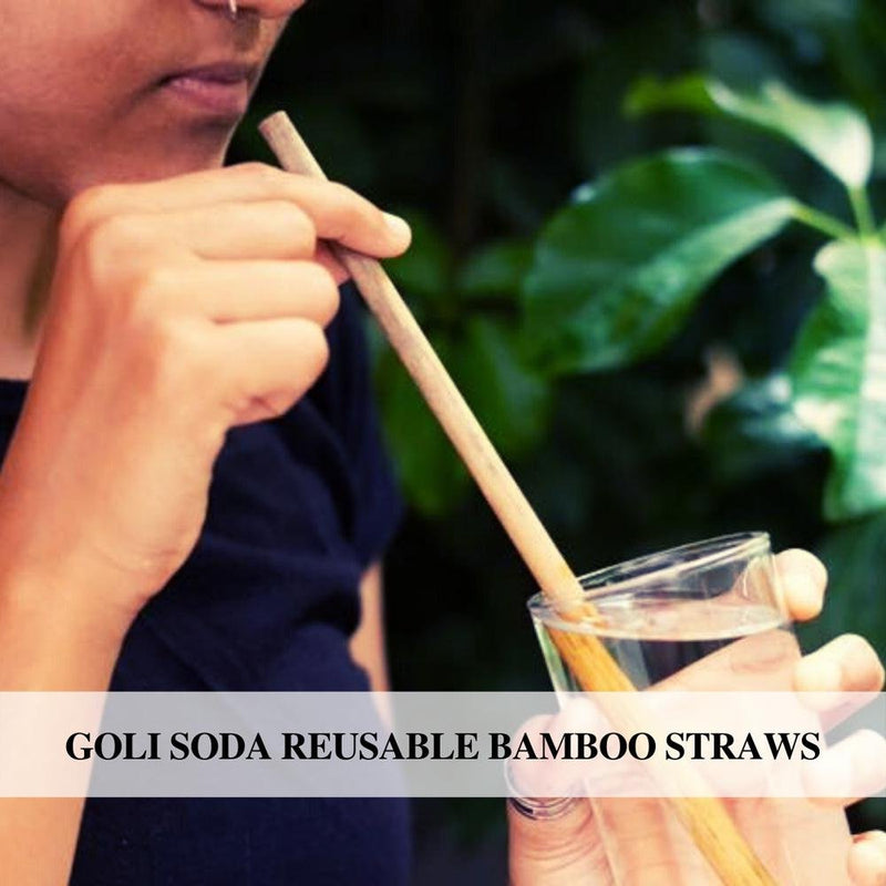 Buy Bamboo Straws - Set of 6 - Eco-friendly / Washable / Reusable | Shop Verified Sustainable Straw on Brown Living™