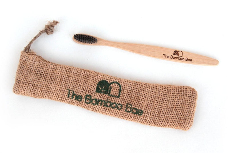 Buy Bamboo Toothbrush | Kids | With Reusable Jute Pouch | Shop Verified Sustainable Tooth Brush on Brown Living™