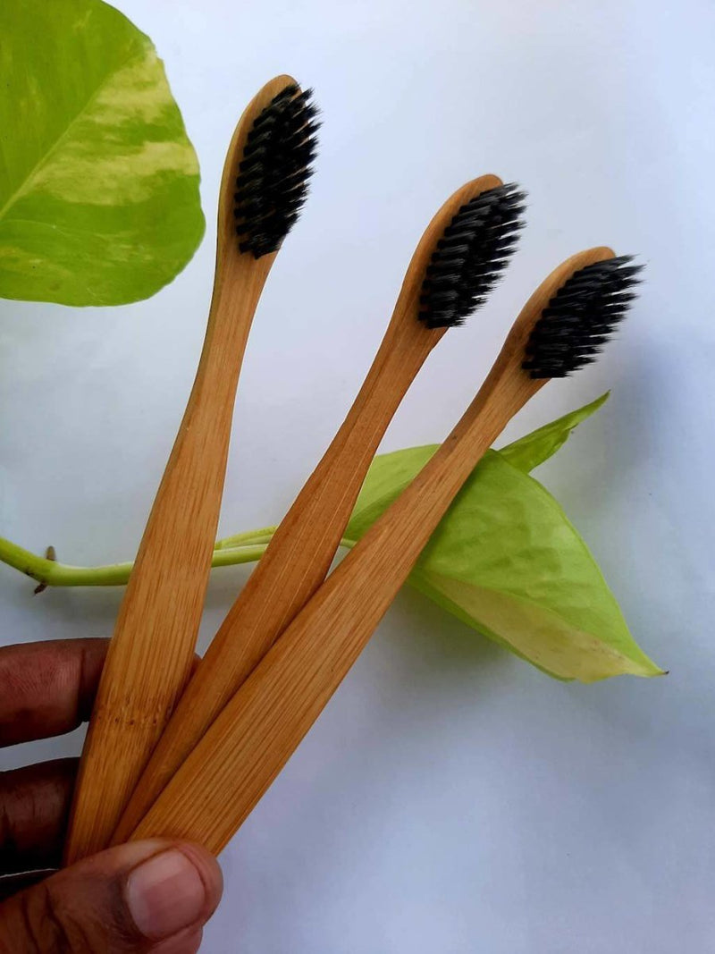 Buy Bamboo Toothbrush - Pack of 6 | Shop Verified Sustainable Tooth Brush on Brown Living™