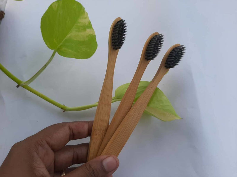 Buy Bamboo Toothbrush - Pack of 6 | Shop Verified Sustainable Tooth Brush on Brown Living™