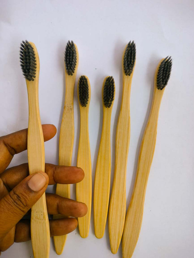 Buy Bamboo Toothbrush - Pack of 6 | Shop Verified Sustainable Tooth Brush on Brown Living™