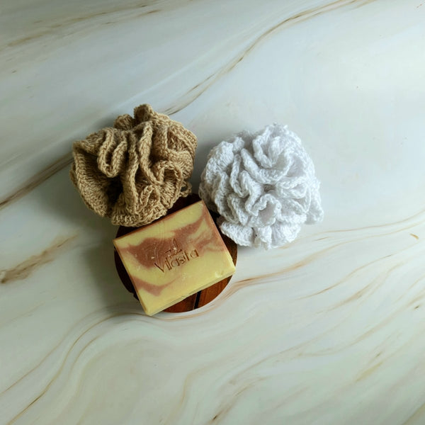 Buy Bamboo Yarn Loofah | Shop Verified Sustainable Body Scrub on Brown Living™