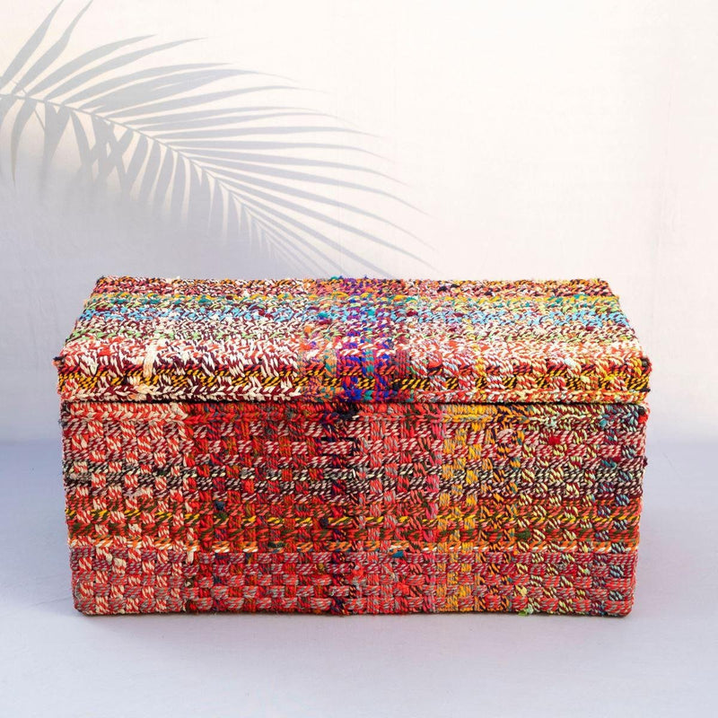 Buy Bano Upcycled Textile Trunk | Shop Verified Sustainable Baskets & Boxes on Brown Living™