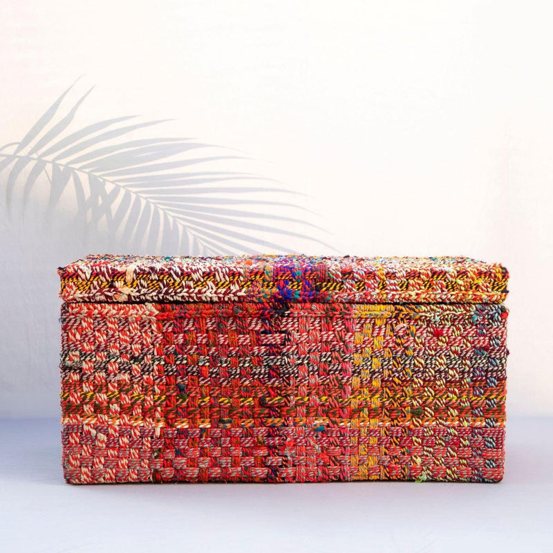 Buy Bano Upcycled Textile Trunk | Shop Verified Sustainable Baskets & Boxes on Brown Living™