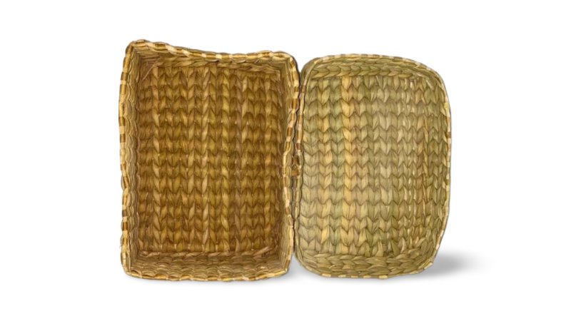 Basket With Lid - Water Reed (Kauna Grass) | Verified Sustainable Baskets & Boxes on Brown Living™