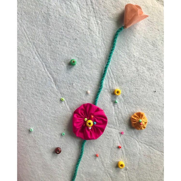 Buy Beady Flower Rakhi | Shop Verified Sustainable Rakhi on Brown Living™