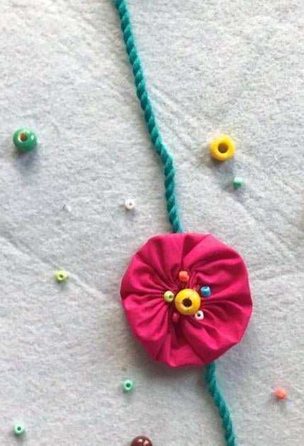 Buy Beady Flower Rakhi | Shop Verified Sustainable Rakhi on Brown Living™