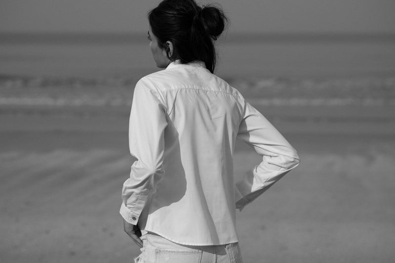 Buy Beck Casual White Poplin Shirt | Shop Verified Sustainable Womens Shirt on Brown Living™