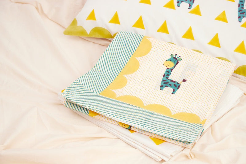 Buy Bed Set - My Best Friend Gira The Giraffe - Teal | Shop Verified Sustainable Bed Linens on Brown Living™