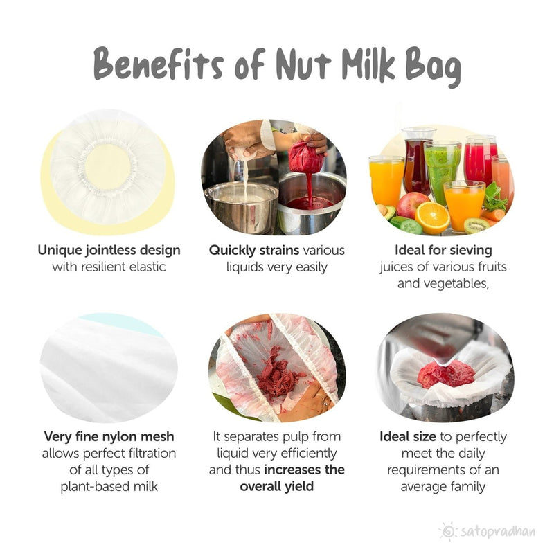 Buy Best Quality Food Grade Strainer Bag | Nut Milk Bag | Shop Verified Sustainable Kitchen Tools on Brown Living™