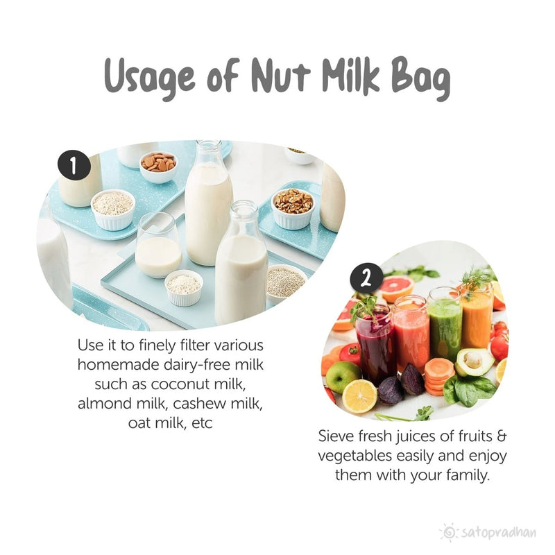 Buy Best Quality Food Grade Strainer Bag | Nut Milk Bag | Shop Verified Sustainable Kitchen Tools on Brown Living™