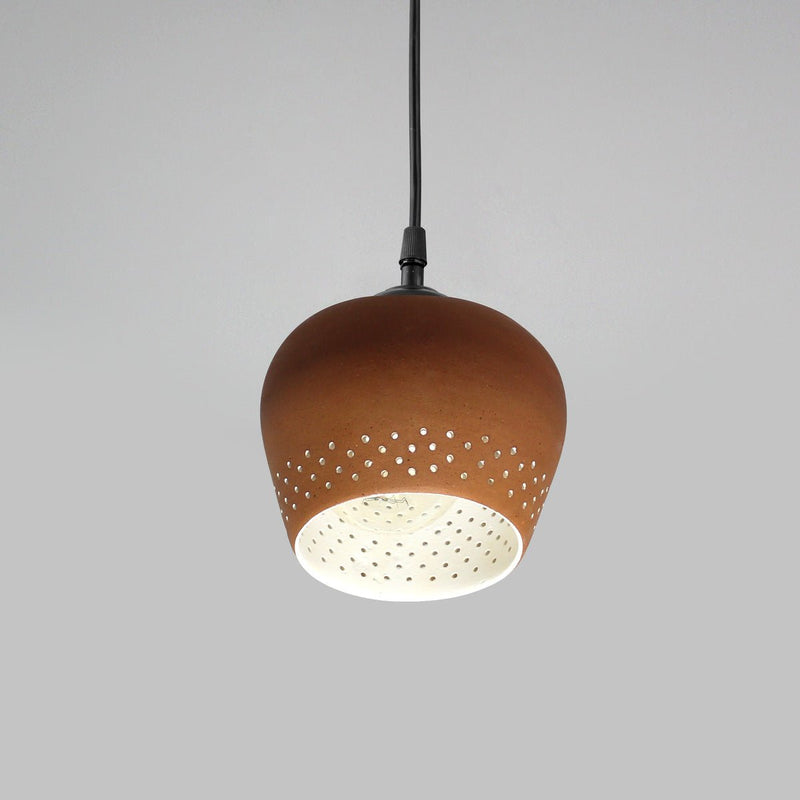 Buy Big Bud Slice Handmade Terracotta Ceiling Light | Shop Verified Sustainable Products on Brown Living