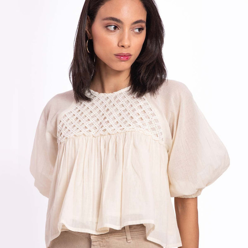 Buy Bishop Sleeves Organic Cotton Top | Shop Verified Sustainable Womens Top on Brown Living™