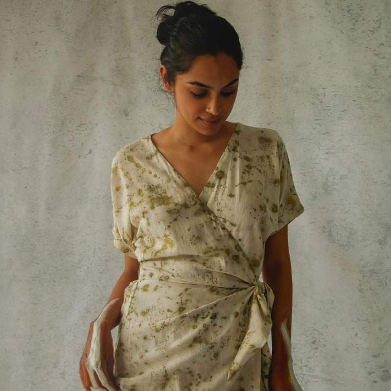 Buy Bits Of Green | Wrap Dress | Shop Verified Sustainable Womens dress on Brown Living™