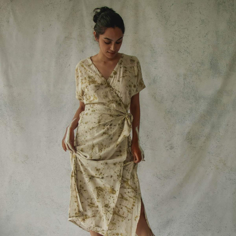 Buy Bits Of Green | Wrap Dress | Shop Verified Sustainable Womens dress on Brown Living™