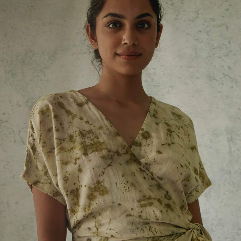 Buy Bits Of Green | Wrap Dress | Shop Verified Sustainable Womens dress on Brown Living™