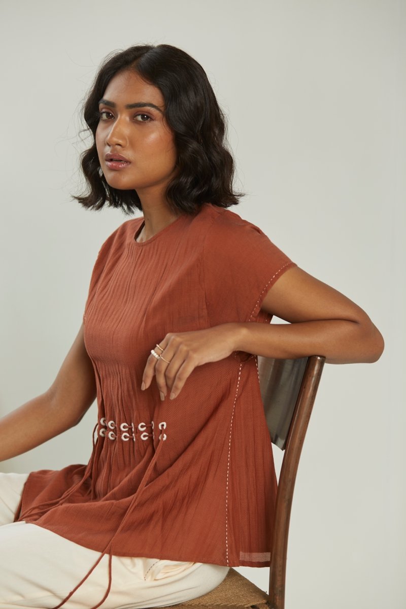 Buy Bitter Chocolate Top | Womens Top | Shop Verified Sustainable Womens Top on Brown Living™