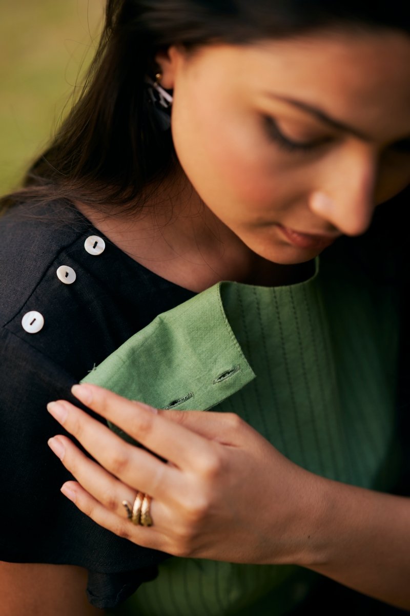 Buy Black Ash Dress | Bamboo and Hemp Fabric | Shop Verified Sustainable Womens Dress on Brown Living™