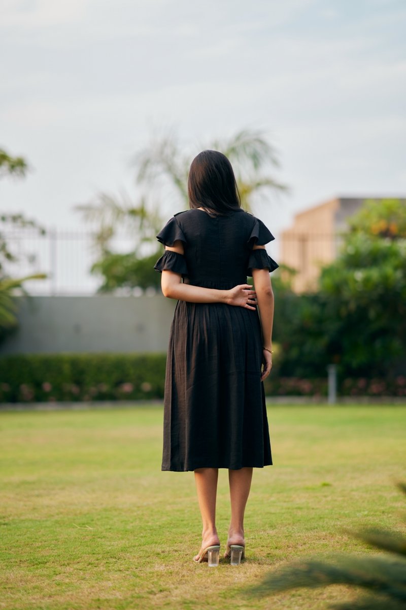 Buy Black Ash Dress | Bamboo and Hemp Fabric | Shop Verified Sustainable Womens Dress on Brown Living™