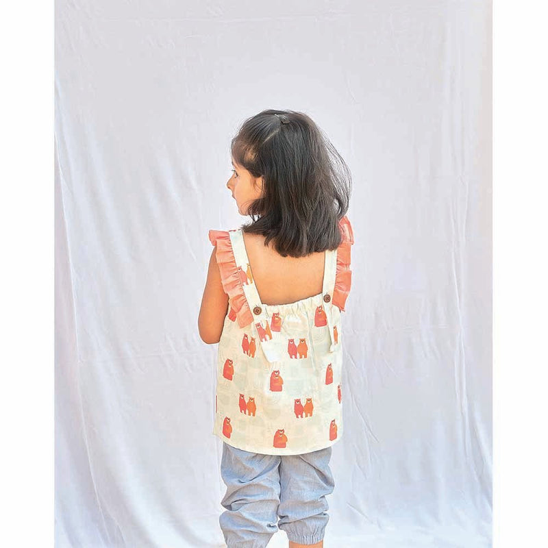 Buy Blessed Bear Girls Top | Shop Verified Sustainable Kids Tops on Brown Living™