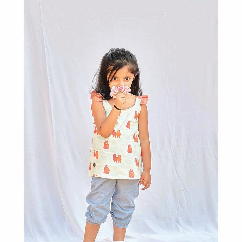 Buy Blessed Bear Girls Top | Shop Verified Sustainable Kids Tops on Brown Living™