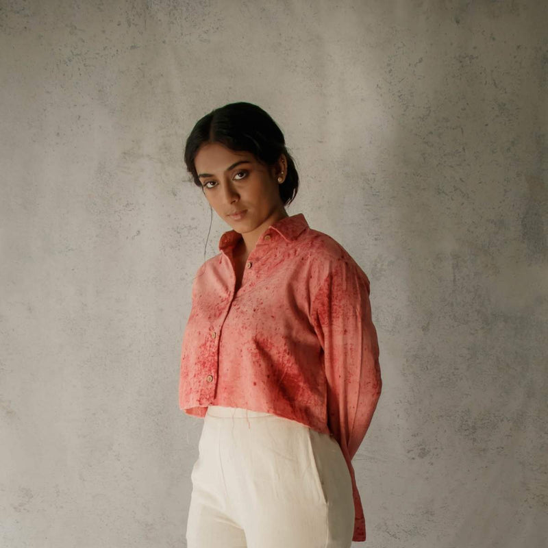 Buy Blush | Crop Shirt | Shop Verified Sustainable Womens top on Brown Living™