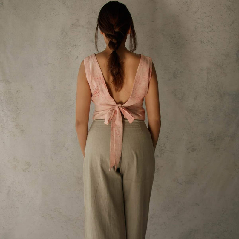 Buy Blush | Tie-Back Top | Shop Verified Sustainable Womens top on Brown Living™