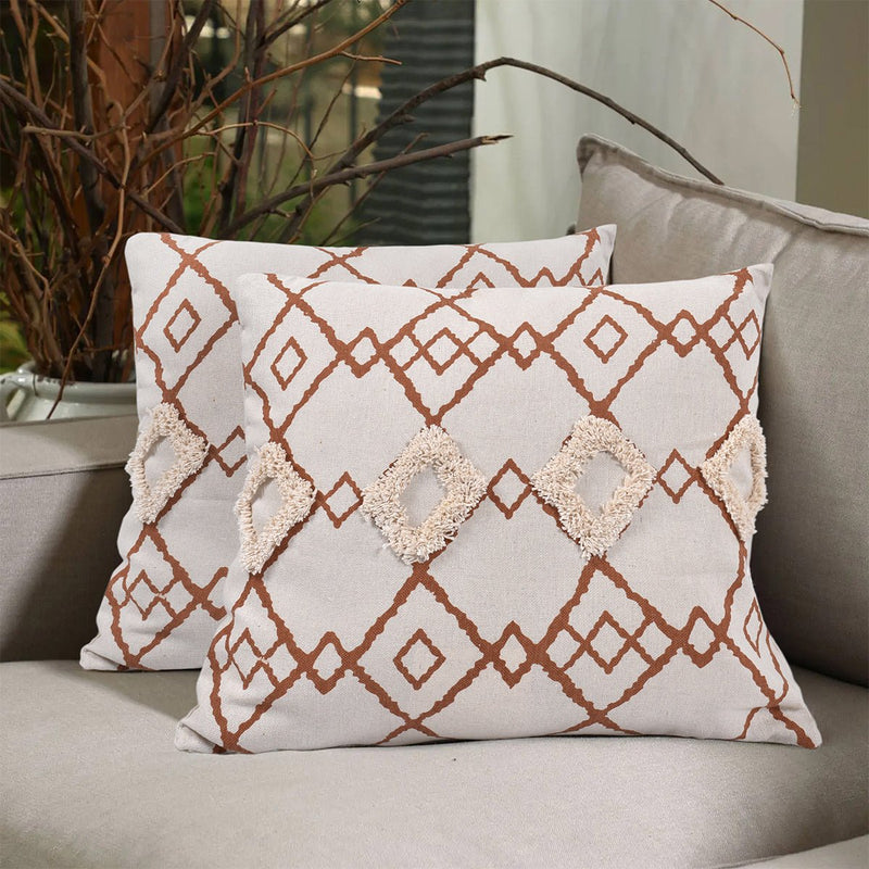 Bohemian Fusion Cushion Cover - Set of 2 | Verified Sustainable Covers & Inserts on Brown Living™